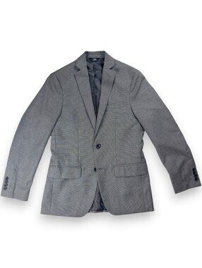 🎙️ Blazer Mens Gray Slim Fit Suit Jacket Sport Coat Business J.M. Haggar